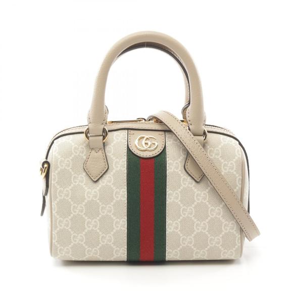 Gucci Ophidia Mini Top Handle Bag Sherry Line Handbag Beige Multicolor - Picture 1 of 4